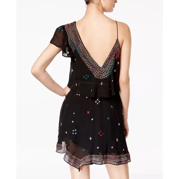 Free People - Lg These Eyes Together One Shoulder Embroidery Asymmetrical - Picture 7 of 10